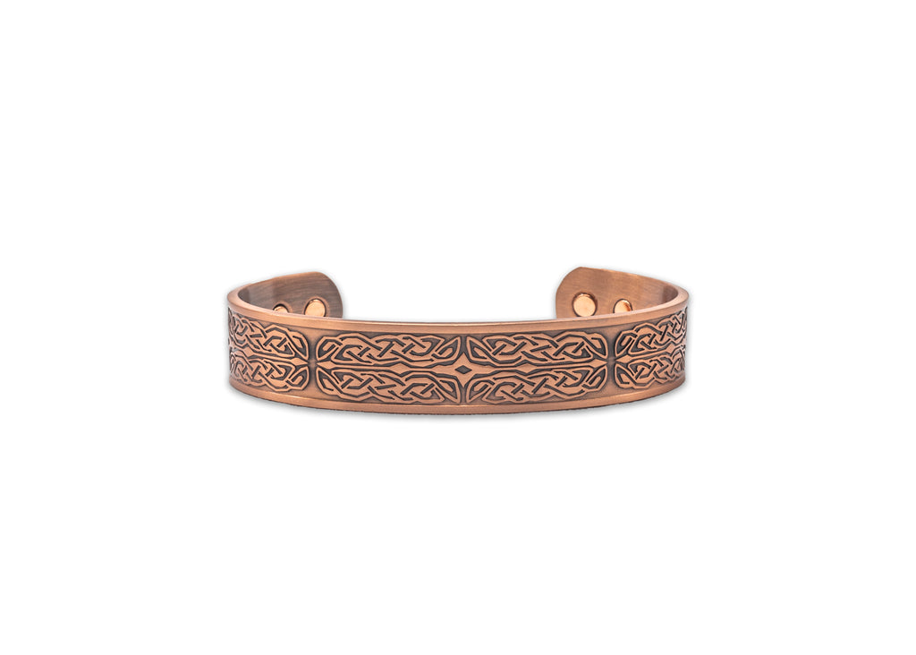 Mens Copper Celtic Cross Magnetic Bangle - Medi Safe by Arabesques Jewels