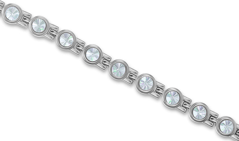 Premium Ladies AB Swarovski Crystal Titanium  Magnetic Bracelet - Medi Safe by Arabesques Jewels