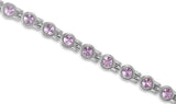 Premium Ladies Lilac Swarovski Crystal Titanium  Magnetic Bracelet