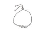 Womens Sterling Silver 925 Dancing Diamond Double Diamond Bracelet - Medi Safe by Arabesques Jewels 