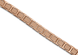 Mens Magnetic Titanium Bracelet in Rose Gold - Medi Safe by Arabesques Jewels 