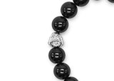 Unisex Sterling Silver & Healing Hematite Mala/Yoga Bracelet - Medi Safe by Arabesques Jewels