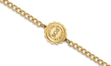 MediSafe by Arabesques Jewels. Waterproof SOS Talisman Bracelet. Stainless Steel. Gold