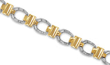 Ladies Premium Magnetic Titanium Equestrian Bracelet in Gold and Silver - Medi Safe by Arabesques Jewels 
