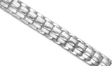 Mens Powerful Bio Magnetic Titanium Bracelet in Silver - Medi Safe by Arabesques Jewels 