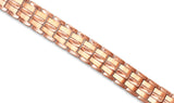 Mens Powerful Bio Magnetic Titanium Rolex Bracelet in Rose Gold - Medi Safe by Arabesques Jewels 
