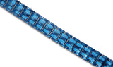 Mens Powerful Bio Magnetic Titanium Rolex Bracelet in Polar Blue - Medi Safe by Arabesques Jewels 