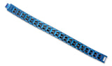 Mens Powerful Bio Magnetic Titanium Rolex Bracelet in Polar Blue - Medi Safe by Arabesques Jewels 