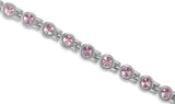 Premium Ladies Pink Swarovski Crystal Titanium  Magnetic Bracelet