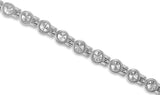 Premium Ladies Clear/White Swarovski Crystal Titanium  Magnetic Bracelet - Medi Safe by Arabesques Jewels 