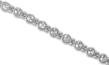 Premium Ladies Clear/White Swarovski Crystal Titanium  Magnetic Bracelet - Medi Safe by Arabesques Jewels