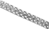 Mens Magnetic Titanium Bracelet. Silver Block