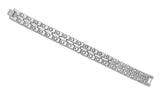 Mens Magnetic Titanium Bracelet. Silver Block - Medi Safe by Arabesques Jewels 