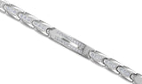 Womens Titanium and Swarovski Crystal Bracelet in Silver