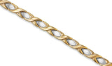 Ladies Titanium Hugs and Kisses Titanium Bracelet in Gold and Silver - Medi Safe by Arabesques Jewels 