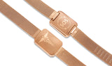 MediSafe by Arabesques. Unisex Stainless Steel SOS Talisman Bracelet in Rose Gold