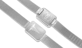 MediSafe by Arabesques. Unisex Stainless Steel SOS Talisman Bracelet in Silver