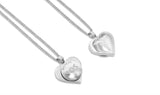MediSafe by Arabesques. Ladies Heart Stainless Steel SOS Talisman Necklace in Silver