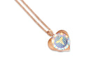 MediSafe by Arabesques. Ladies Heart Stainless Steel SOS Talisman Necklace in Rose Gold - Medi Safe by Arabesques Jewels 
