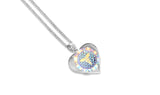 MediSafe by Arabesques. Ladies Heart Stainless Steel SOS Talisman Necklace in Silver - Medi Safe by Arabesques Jewels 