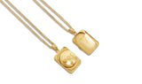 MediSafe by Arabesques. Chunky Mens Stainless Steel SOS Talisman Necklace in Gold