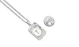 MediSafe by Arabesques. Chunky Mens Stainless Steel SOS Talisman Necklace in Silver - Medi Safe by Arabesques Jewels 