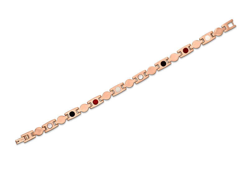 Ladies Titanium Paua High Strength 4 Elements Bracelet in Rose Gold - Medi Safe by Arabesques Jewels