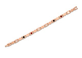 Ladies Titanium Paua High Strength 4 Elements Bracelet in Rose Gold - Medi Safe by Arabesques Jewels 