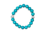 Unisex Sterling Silver & Turquoise Buddha Mala/Yoga Bracelet
