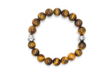 Unisex Sterling Silver & Tiger Eye Mala/Yoga Bracelet - Medi Safe by Arabesques Jewels