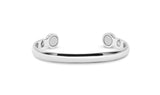 Unisex High Strength Copper Bio Magnetic Bangle in Smooth Silver - Medi Safe by Arabesques Jewels
