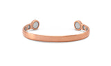 Unisex High Strength Copper Bio Magnetic Bangle in Smooth Rose Gold - Medi Safe by Arabesques Jewels 