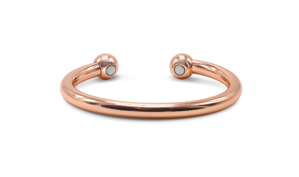 Unisex Copper Magnetic Therapy Torque Bangle in Rose Gold - Medi Safe by Arabesques Jewels