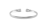 Unisex Copper Magnetic Therapy Torque Bangle in Silver