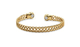 Womens Mesh Copper Magnetic Bangle in Gold