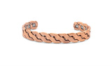 Mens Copper Curb Chain Magnetic Bangle - Medi Safe by Arabesques Jewels 