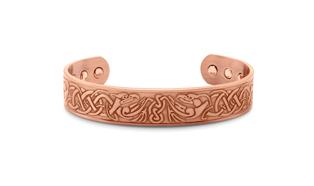 Mens Copper Celtic Phoenix Magnetic Bangle - Medi Safe by Arabesques Jewels