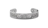 Mens Copper Celtic Phoenix Magnetic Bracelet in Pewter