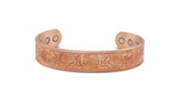 Mens Copper Scottish Thistle Magnetic Bangle - Medi Safe by Arabesques Jewels 