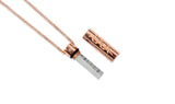 MediSafe by Arabesques Jewels 30" Stainless Steel SOS Talisman Necklace in Rose Gold - Medi Safe by Arabesques Jewels 