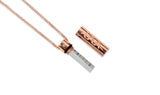 MediSafe by Arabesques Jewels 30" Stainless Steel SOS Talisman Necklace in Rose Gold - Medi Safe by Arabesques Jewels