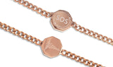MediSafe by Arabesques. SOS Bracelet. Reversible Caduceus Talisman. Stainless Steel. Rose Gold - Medi Safe by Arabesques Jewels 