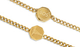 MediSafe by Arabesques. SOS Bracelet. Reversible Caduceus Talisman. Stainless Steel. Gold