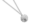 MediSafe by Arabesques Jewels. Stainless Steel SOS Talisman Necklace in Silver