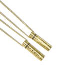 MediSafe by Arabesques Jewels. 30" Stainless Steel SOS Talisman Necklace in Gold - Medi Safe by Arabesques Jewels 