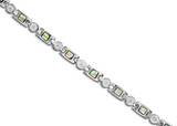 Ladies Titanium Paua High Strength 4 Elements Bracelet in Silver - Medi Safe by Arabesques Jewels 