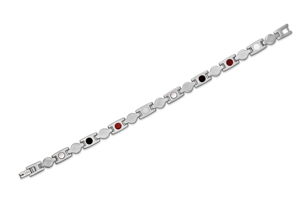 Ladies Titanium Paua High Strength 4 Elements Bracelet in Silver - Medi Safe by Arabesques Jewels
