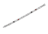 Ladies Titanium Paua High Strength 4 Elements Bracelet in Silver - Medi Safe by Arabesques Jewels 
