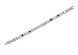 Ladies Titanium Paua High Strength 4 Elements Bracelet in Silver - Medi Safe by Arabesques Jewels