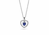 Womens December Tanzanite Birthstone Necklace Pendant. Sterling Silver - Medi Safe by Arabesques Jewels 